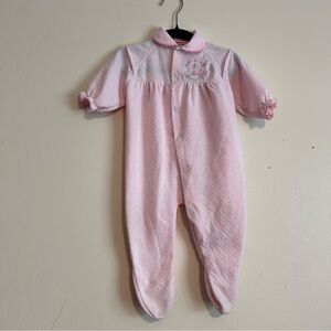 Vintage Playskool Pink Embroidered Footie